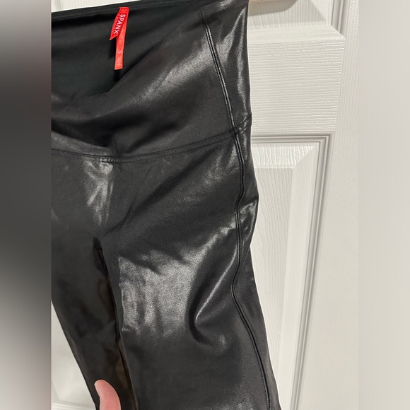 Spanx Faux Leather Leggings in Black - Picture 9 of 11